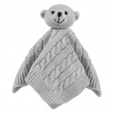 ACO12-G: Grey Cable Knit Bear Comforter
